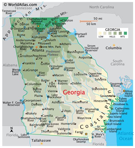 MAP Show Me A Georgia Map