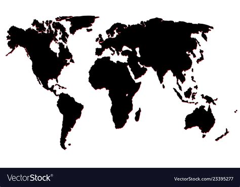 MAP Silhouette of the World Map