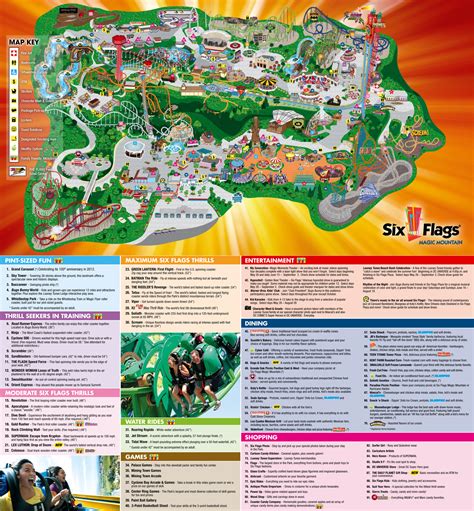 Six Flags Magic Mountain Map