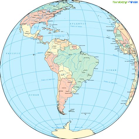Map of South America
