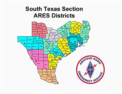 Map of South Texas with Counties