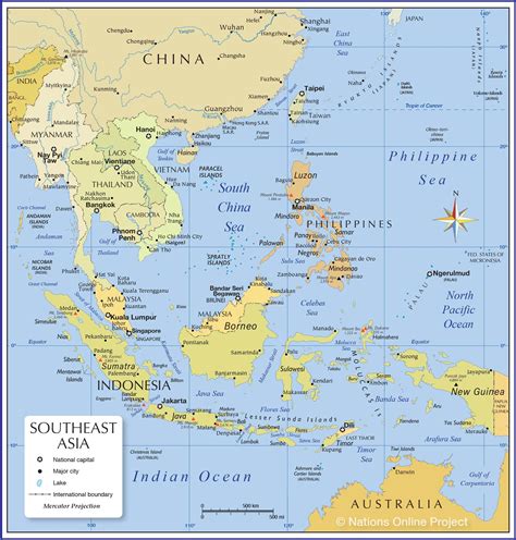 MAP Southern And Eastern Asia Map