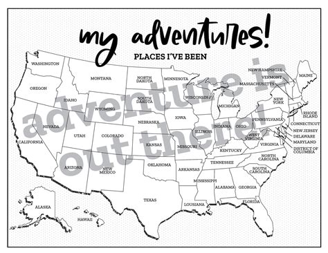 MAP States I've Been To Map