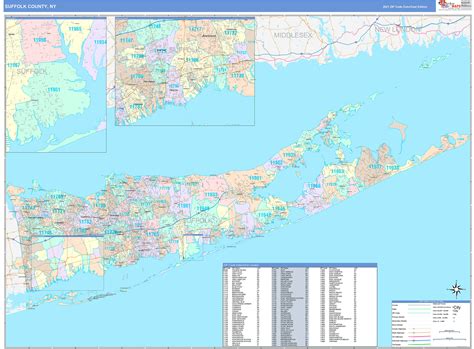 Suffolk County New York Map