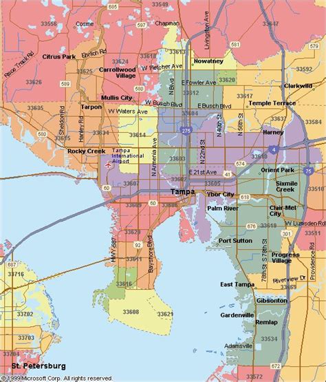 Tampa Map With Zip Codes