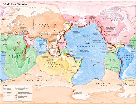 MAP Tectonic Plate Map Of The World