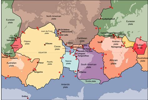 MAP Tectonic Plate Map Of The World