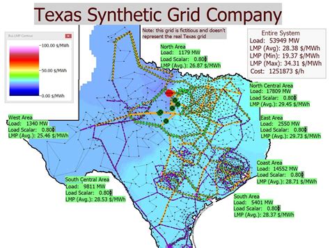 MAP Texas Electric Power Grid Map