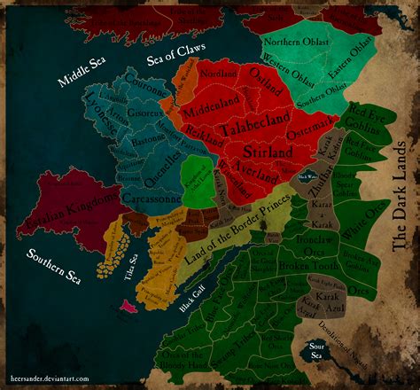 The Old World Warhammer Map