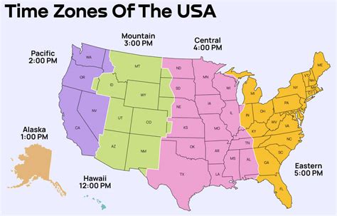 MAP Time Zone Map New York