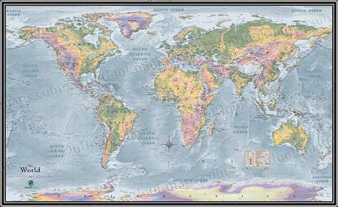 Topographic Map of the World
