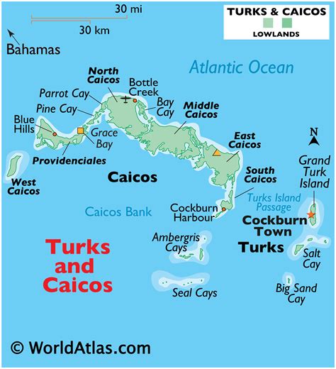 MAP Turks and Caicos On Map