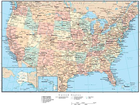 An image of the MAP United States Map With Cities And Highways