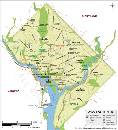 Map of Washington DC