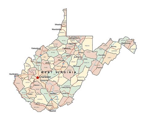 MAP West Virginia Map With Cities