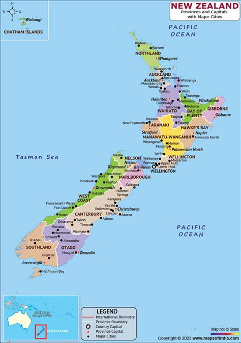 Map of New Zealand