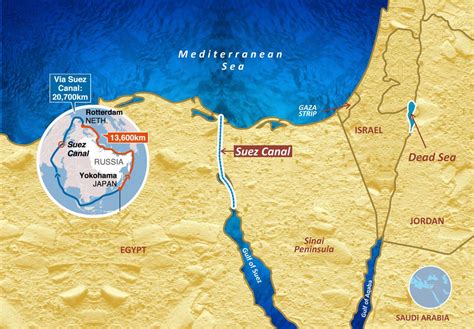 Map of Suez Canal