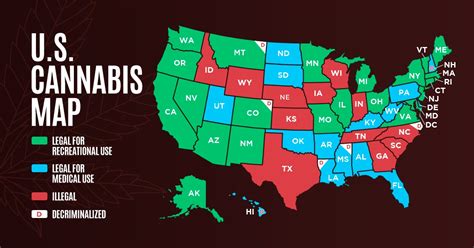 A map of the United States with the states highlighted where recreational marijuana use is legal