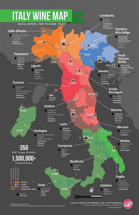 MAP Wine Region Map Of Italy
