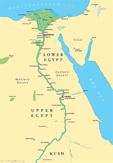 World Map with Nile River