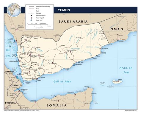 Key principles of MAP Yemen On The World Map