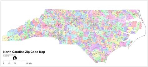 Image of Zip Code Map North Carolina