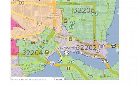 Zip Code Map Of Jacksonville Fl