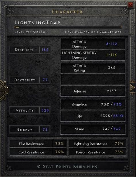 Key stats for your Assassin in Diablo 2: Resurrected