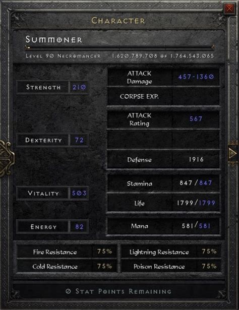 Key stats for your Necromancer in Diablo 2: Resurrected