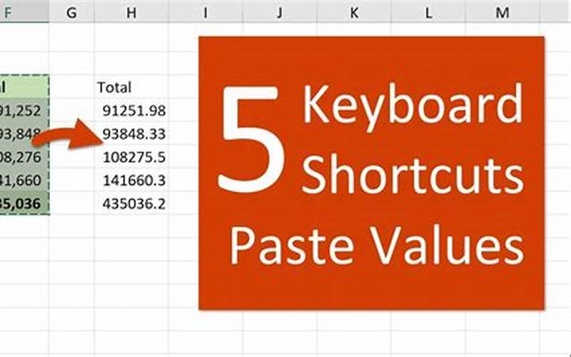 Keyboard Shortcut Paste Values Excel Image
