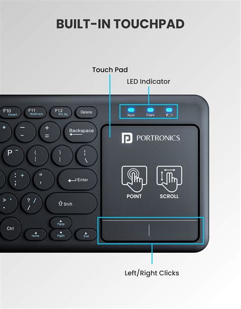 Keyboard and touchpad