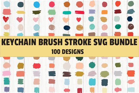 Download Keychain Brush Stroke Bundle Svg Files DXF Files
