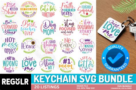 Download Keychain Bundle, Cute Keychain SVG Files For Crafts
