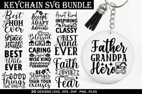 Download Keychain Bundle, Cute Keychain SVG Printable