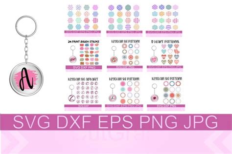 Download Keychain Bundle Svg,graphics . Creativefabrica DXF Files