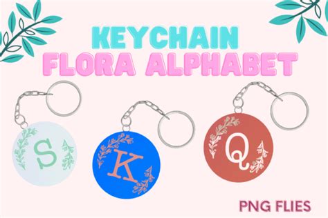 Download Keychain Floral Alphabet Crafts