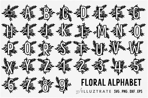 Download Keychain Floral Alphabet Cut Files