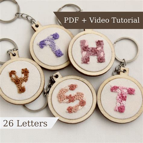 Download Keychain Floral Alphabet Easy Edite