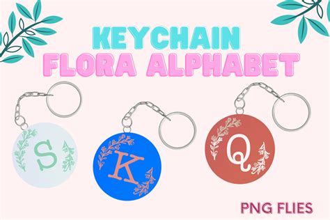 Download Keychain Floral Alphabet Files For Crafts