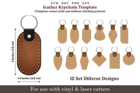 Download Keychain Leather Template Printable