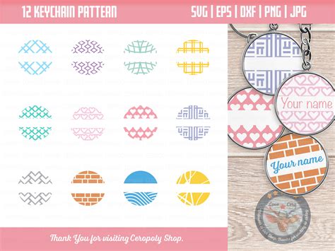 Download Keychain Monogram Round Pattern Creativefabrica Free PSD Mockups