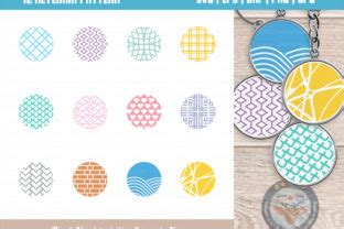 Download Keychain Monogram Round Pattern Svg Silhouette Free PSD Mockups