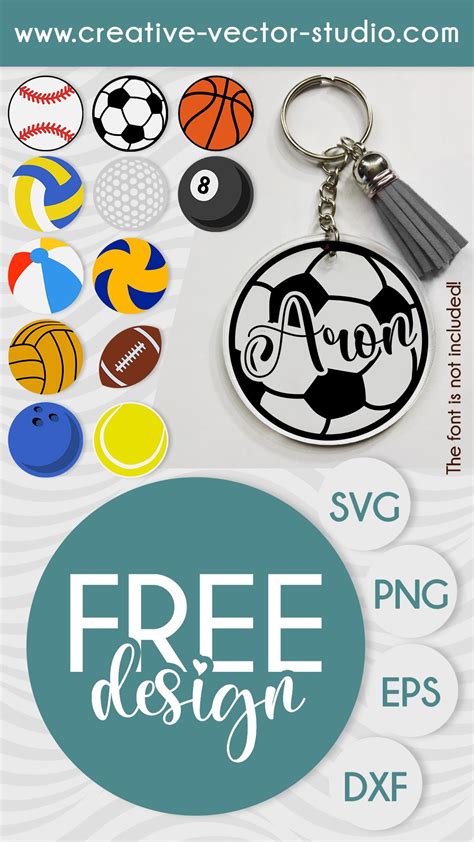 Download Keychain Pattern, Sports Cricut SVG