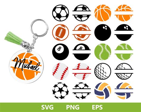 Download Keychain Pattern, Sports for Cricut