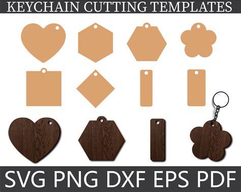 Download Keychain Pattern Bundle Svg. Creativefabrica DXF Files