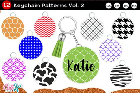 Download Keychain Pattern Vol.2 SVG Cutfile Commercial Use for Cricut