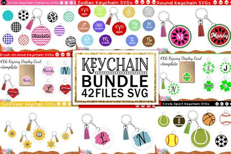 Download Keychain Pattern and Keyring SVG File Creativefabrica