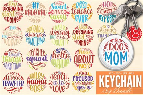 Download Keychain Patterns for Mom SVG Commercial Use