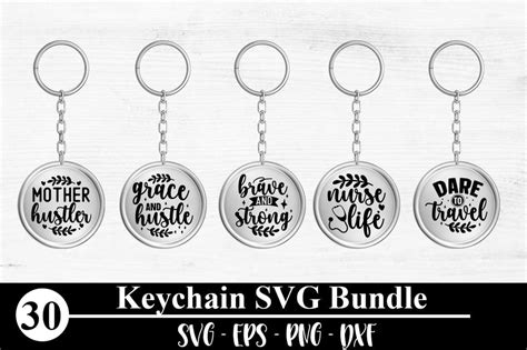 Download Keychain Quotes Vol.1 SVG Bundle Silhouette DXF Files