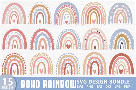 Download Keychain Rainbow Bundle Svg,boho Rainbow Cut Files